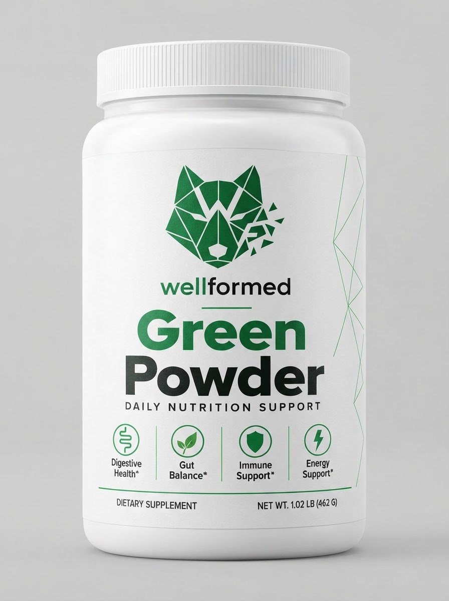 Well-Formed Green Powder container